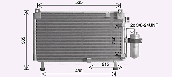 Radiator AC (uscator) potrivit ISUZU D-MAX I 2.5D/3.0D 2006-2012 [2]