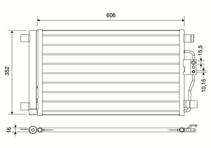 Radiator AC (uscator) potrivit MG ZS 1.0/1.5 dupa 2017 [2]