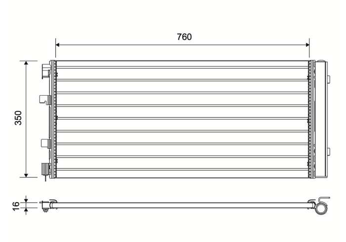 Radiator AC (uscator) potrivit NISSAN INTERSTAR, NV400; OPEL MOVANO B; RENAULT MASTER III 2.3D/Electric dupa 2010 [2]