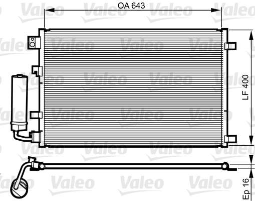 Radiator AC (uscator) potrivit NISSAN QASHQAI +2, QASHQAI I 1.6/1.6LPG/2.0 2007-2014 [2]
