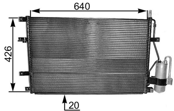 Radiator AC (uscator) potrivit VOLVO 850, C70 I, S60 I, S70, S80 I, V70 I, V70 II, XC70 I 2.0-3.0 1991-2010 [2]