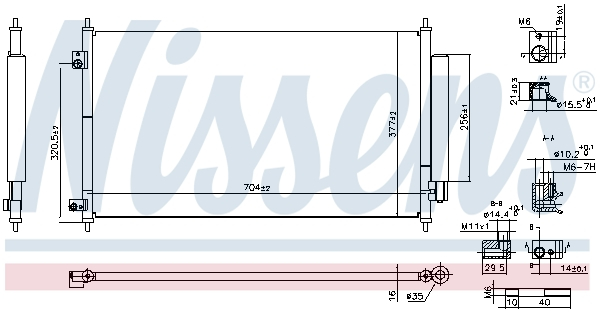 Radiator aer conditionat AC cu uscator potrivit ACURA RDX 3.5 01.12-08.15