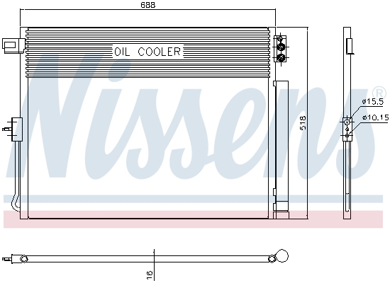 Radiator aer conditionat AC cu uscator potrivit DODGE DURANGO; JEEP GRAND CHEROKEE, GRAND CHEROKEE IV 3.0D-6.4 11.10-