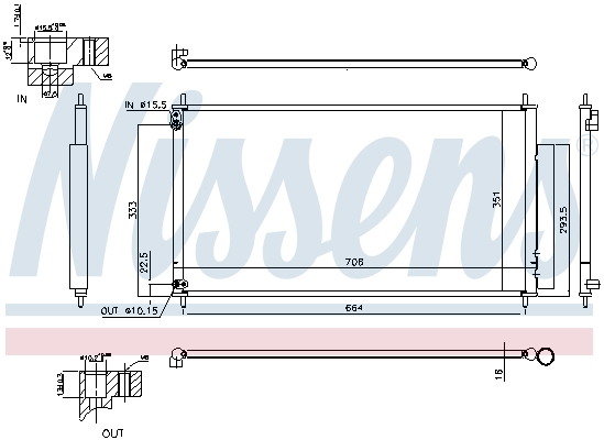 Radiator aer conditionat AC cu uscator potrivit HONDA CIVIC IX 1.6D 1.8 02.12-