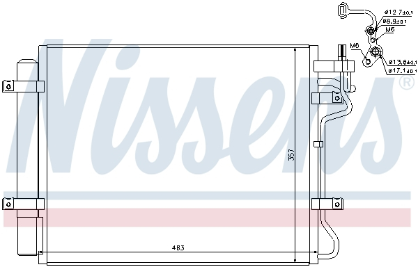 Radiator aer conditionat AC cu uscator potrivit KIA CERATO I 1.6D 06.05-12.09