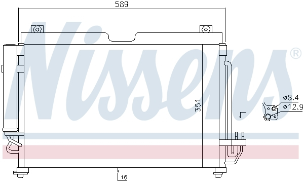 Radiator aer conditionat AC cu uscator potrivit KIA RIO I 1.3 1.5 08.00-02.05