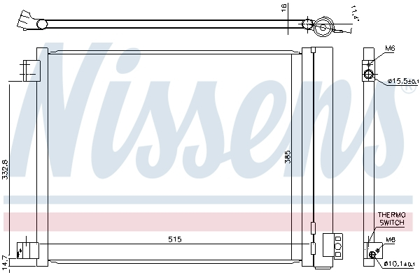 Radiator aer conditionat AC cu uscator potrivit NISSAN MICRA IV 1.2 05.10-