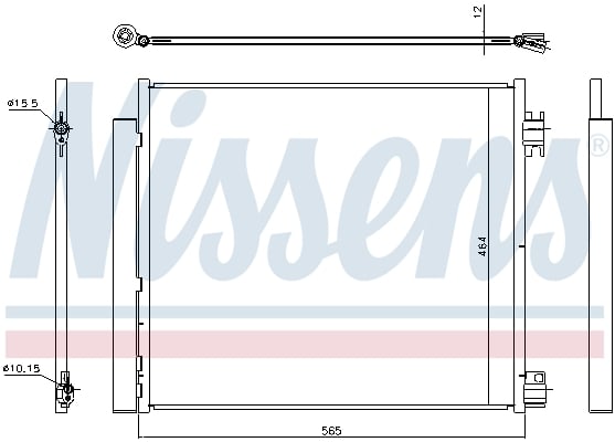 Radiator aer conditionat AC cu uscator potrivit NISSAN QASHQAI II, X-TRAIL III; RENAULT ESPACE V, KADJAR, KOLEOS II 1.2-2.0D 11.13-