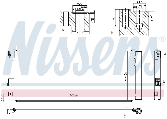 Radiator aer conditionat AC cu uscator potrivit OPEL ADAM, CORSA E 1.0-1.6 dupa 2014 [3]