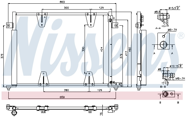 Radiator aer conditionat ac cu uscator potrivit suzuki grand vitara i 2.0d 2.7 07.01-09.05