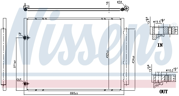 Radiator aer conditionat AC cu uscator potrivit TOYOTA SIENNA 3.3 3.5 12.04-12.10