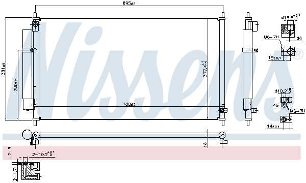 Radiator aer conditionat ac potrivit honda city iv 1.3 10.05-07.08