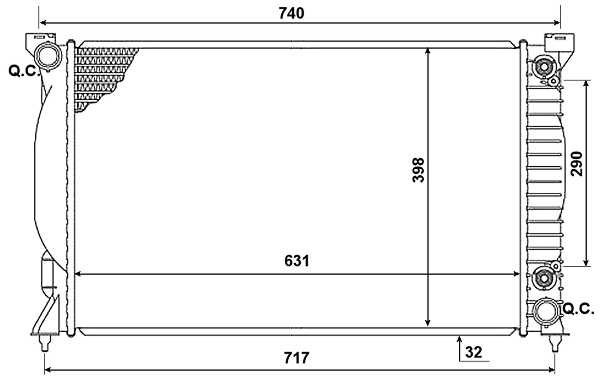 Radiator apa racire motor AUDI A4 2.4 intre 2001-2005