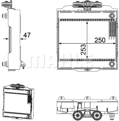 Radiator apa racire motor BMW Seria 5 (F10), 5 (F11), 5 GRAN TURISMO (F07), 6 (F12), 6 (F13), 6 GRAN COUPE (F06), 7 (F01, F02, F03, F04) 3.0-4.4 intre 2008-2018