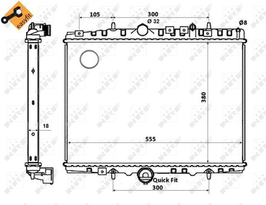 Radiator apa racire motor CITROEN C5, C5 I; PEUGEOT 406, 607 1.8 2.0D 2.2 dupa 199806.10