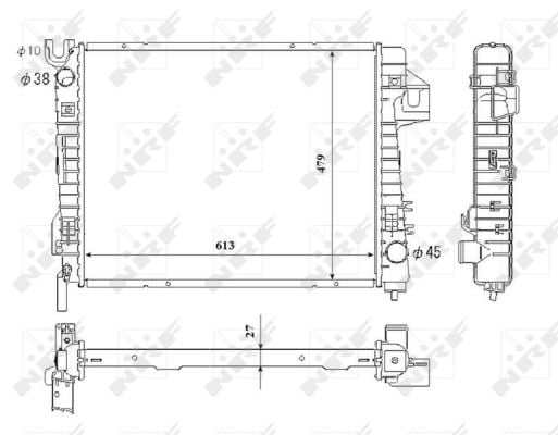 Radiator apa racire motor DODGE RAM 1500 4.7 5.9 intre 2001-2008