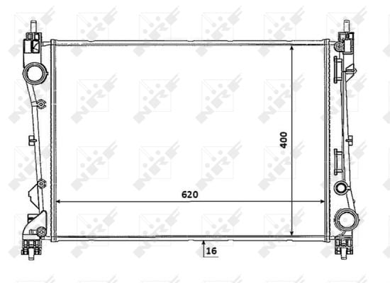 Radiator apa racire motor FIAT DOBLO; OPEL COMBO, COMBO TOUR 1.3D 1.4 dupa 2010