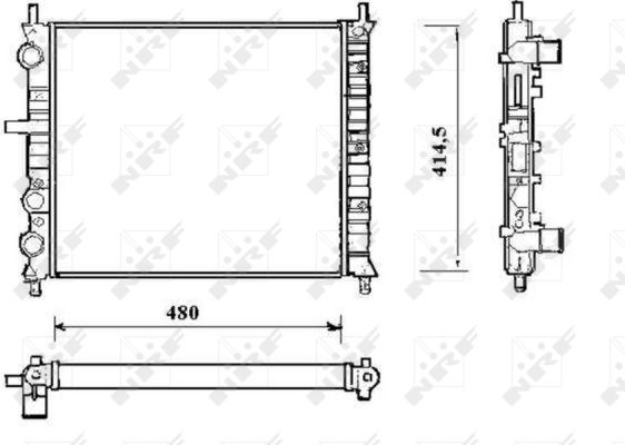 Radiator apa racire motor FIAT MULTIPLA 1.6 1.6CNG intre 1999-2010