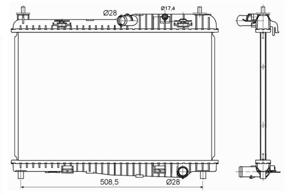 Radiator apa racire motor  FORD B-MAX, FIESTA VI 1.25-1.6 dupa 2008 [1]