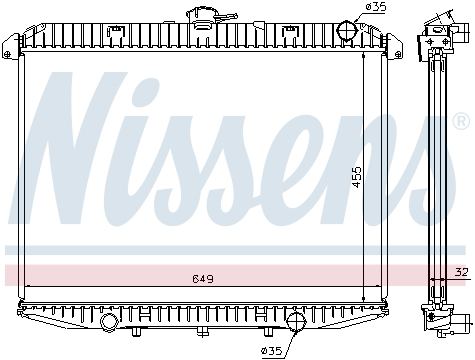 Radiator apa racire motor FORD MAVERICK; NISSAN TERRANO II 2.4 intre 1993-1997