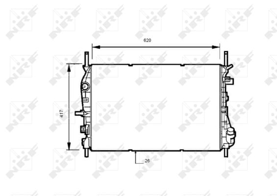 Radiator apa racire motor FORD MONDEO III 2.0D-3.0 intre 2000-2007