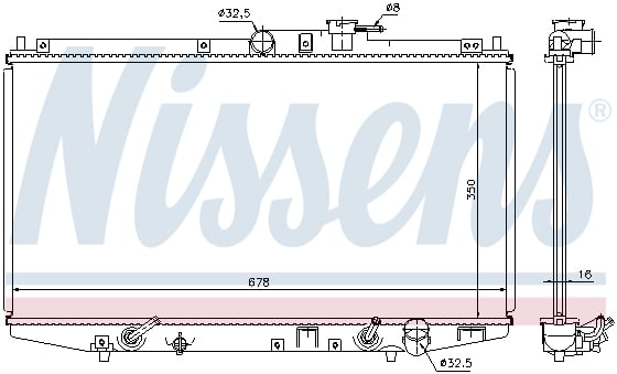 Radiator apa racire motor HONDA ACCORD VI 1.6-2.3 intre 1998-2003