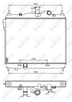 Radiator apa racire motor HYUNDAI GETZ 1.5D intre 2003-2009