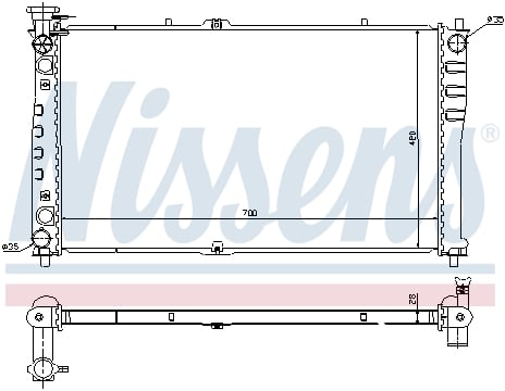 Radiator apa racire motor KIA CARNIVAL I, CARNIVAL II 2.5 intre 1999-2006