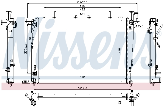 Radiator apa racire motor KIA SORENTO II 2.4 dupa 2009