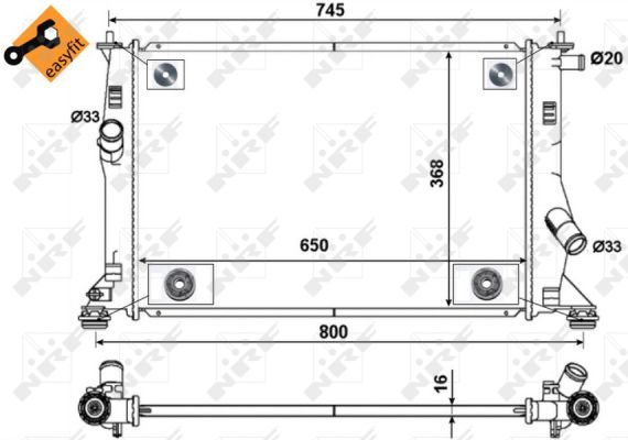 Radiator apa racire motor MAZDA 5 1.8 2.0 2.0D intre 2005-2010