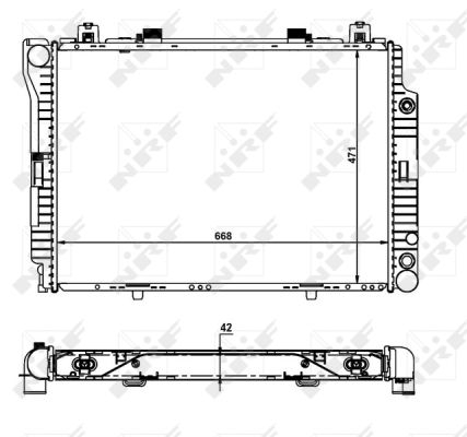 Radiator apa racire motor Mercedes Clasa S (W140) 3.0D 3.4D intre 1993-1998