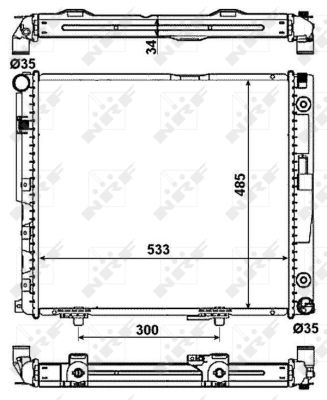 Radiator apa racire motor MERCEDES E (W124), KOMBI T-MODEL (S124), SEDAN (W124) 2.0D 2.5D intre 1984-1995