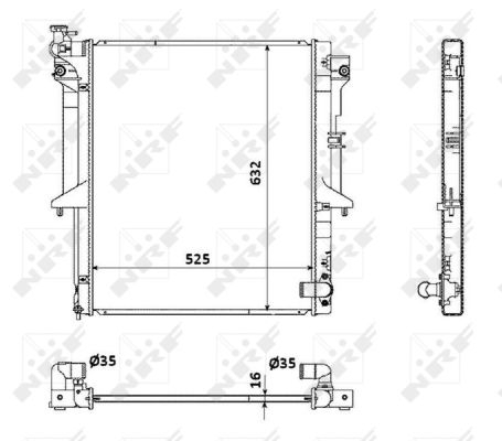 Radiator apa racire motor MITSUBISHI L 200 TRITON 2.5D intre 2005-2015