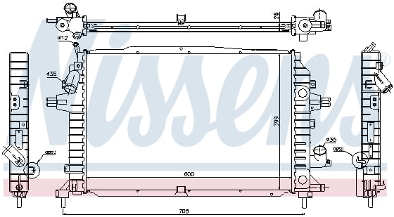 Radiator apa racire motor OPEL ASTRA H, ZAFIRA ZAFIRA FAMILY B, ZAFIRA B 1.7D 1.9D 2.0 intre 2004-2015