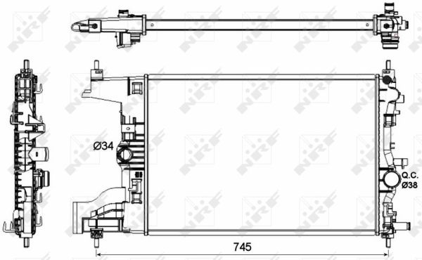 Radiator apa racire motor OPEL ASTRA J, ASTRA J GTC, CASCADA 1.4 1.4LPG 1.6 dupa 2009