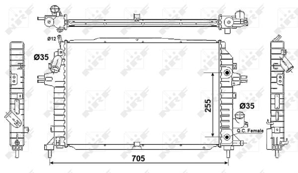 Radiator apa racire motor OPEL ZAFIRA ZAFIRA FAMILY B, ZAFIRA B 1.7D 1.9D 2.0 intre 2005-2015