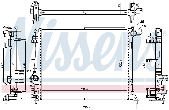 Radiator apa racire motor RENAULT GRAND SCENIC IV, MEGANE IV, SCENIC IV 1.2-1.5DH dupa 2015