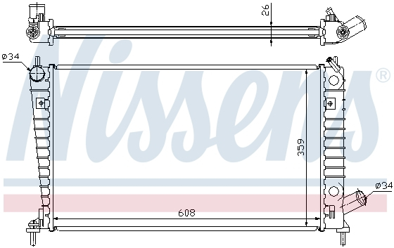 Radiator apa racire motor SAAB 9-5 2.0 2.3 intre 1997-2009