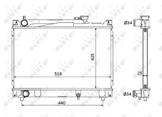 Radiator apa racire motor SUZUKI GRAND VITARA I, VITARA 2.0 2.5 intre 1994-2003