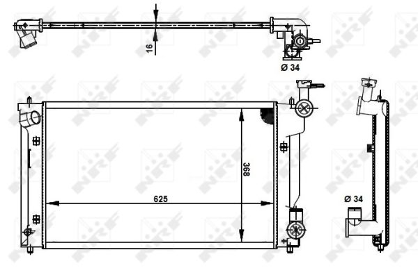 Radiator apa racire motor TOYOTA AVENSIS 2.0 intre 2003-2008