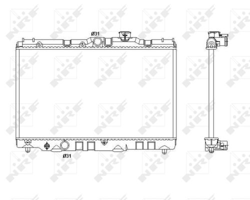 Radiator apa racire motor TOYOTA CARINA II, COROLLA 1.3 1.6 intre 1997-2002