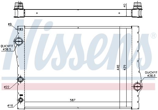 Radiator apa racire motor (transmisie automata manuala) BMW X5 (E70), X5 (F15, F85), X6 (E71, E72), X6 (F16, F86) 2.0D-3.0D intre 2007-2019