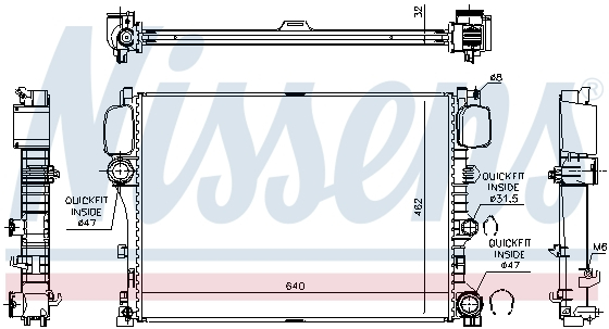 Radiator apa racire motor (transmisie automata) Mercedes Clasa S (C216), S (W221) 4.0D 4.7 5.5 intre 2005-2013