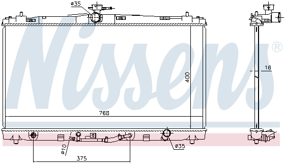 Radiator apa racire motor (transmisie automata) TOYOTA CAMRY 3.5 intre 2011-2017