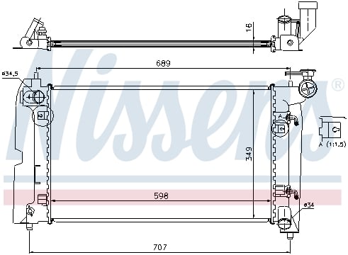 Radiator apa racire motor (transmisie automata) TOYOTA COROLLA, COROLLA VERSO 1.4 1.6 1.8 intre 2001-2009