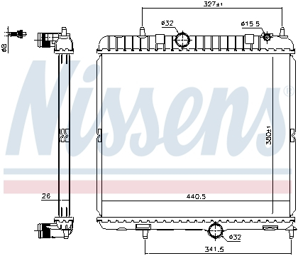 Radiator apa racire motor (transmisie manuala) CITROEN DS5; PEUGEOT 3008 2.0DH intre 2011-2016