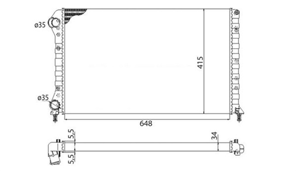 Radiator apa racire motor (transmisie manuala) FIAT DOBLO, DOBLO CARGO 1.4-1.9D dupa 2001