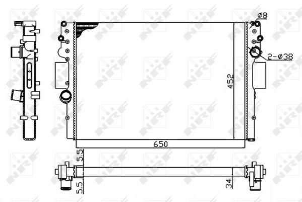 Radiator apa racire motor (transmisie manuala) IVECO DAILY III, DAILY IV 2.3D 3.0CNG 3.0D intre 2002-2011