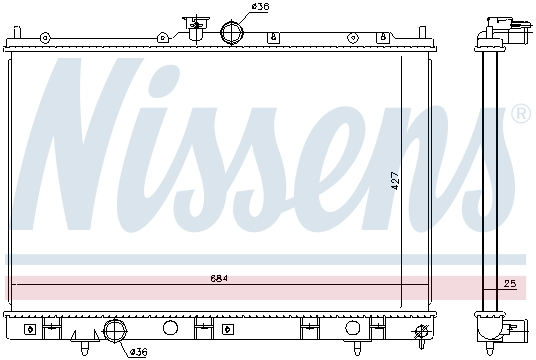 Radiator apa racire motor (transmisie manuala) MITSUBISHI OUTLANDER I 2.0 2.4 intre 2003-2006