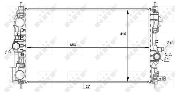 Radiator apa racire motor (transmisie manuala) OPEL INSIGNIA A, ZAFIRA C 1.4 1.4LPG 1.6CNG dupa 2011